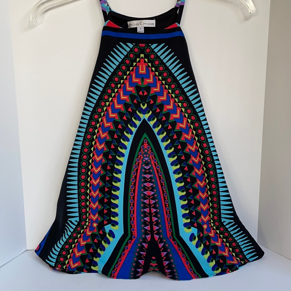 Moa Moa fully lined bright colored swing halter tank with adjustable straps sm